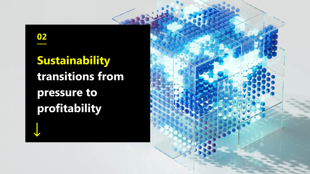 Insight 2: Sustainability transitions from pressure to profitability